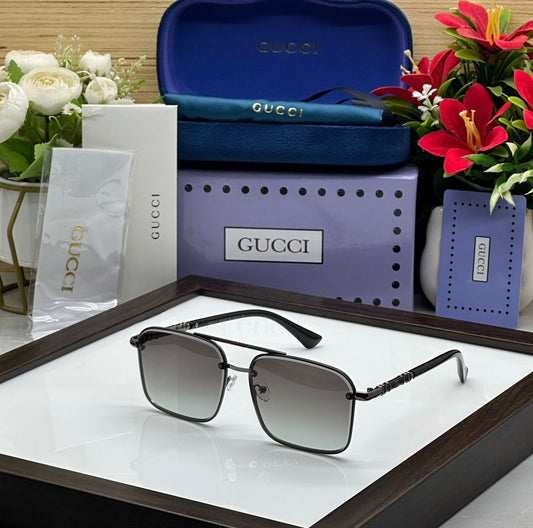 Gucci presented in a stylish, luxury setup
